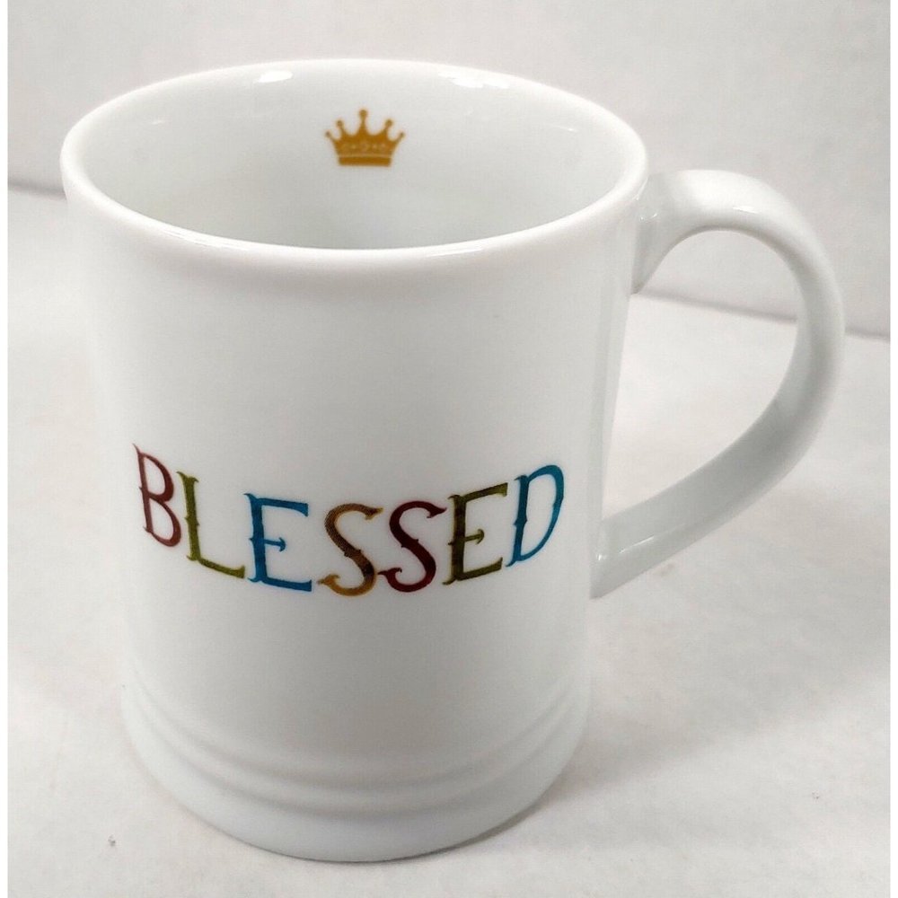Blessed w/ Crown - 14oz. Ceramic Coffee/Tea Mug - Fringe
